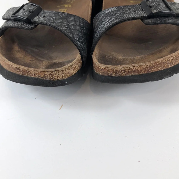 Papillio Birkenstock Sandal Women’s Snakeskin Embossed Adjustable Straps - Picture 13 of 15
